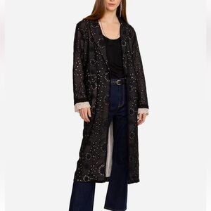 NWT Johnny Was Skygazer Silk-Blend Coat